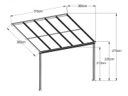 Hliníková pergola + čirý PC Lanit Plast Wall