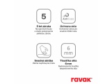 Ravak Walk-In Air Wall 90, lesk+transparent