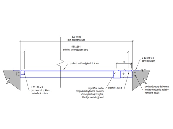Poklop Scobax Steelsafe Zinc