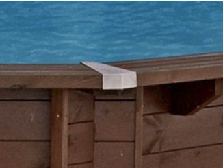Bazény –  Tuindeco Luxury wooden swimming pool | Stainless Steel Corner Pieces for swimming pool Playa Forti