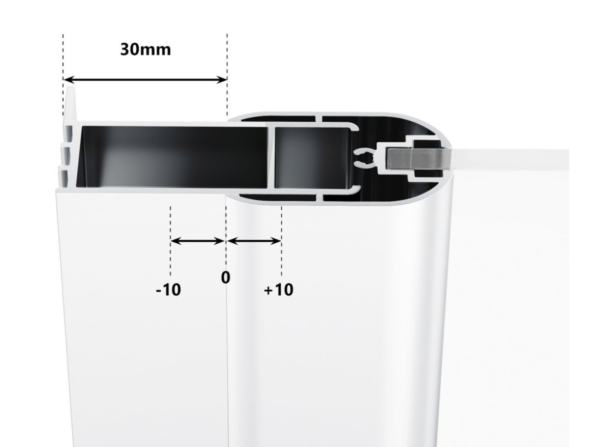 Ravak CSDL2 110, biela matná+transparent