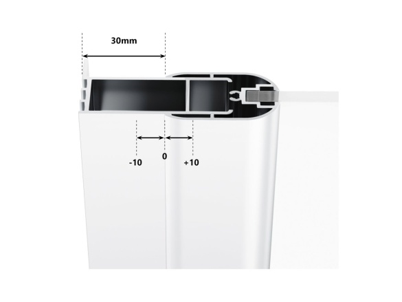 Ravak CSDL2 110, biela matná+transparent