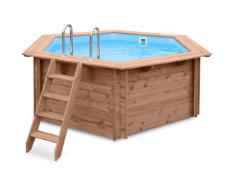 Bazény –  Tuindeco Luxury wooden swimming pool Mambo Beach 355x307x116cm