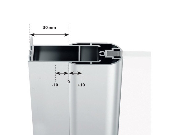 Ravak CSDL2 110, biela matná+transparent