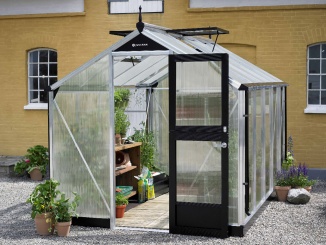 Compact –  Juliana Compact 3,7 m x 2,2 m, alu / černá, polykarbonát 10 mm