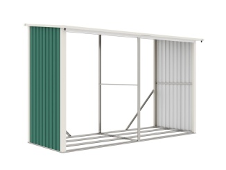 Skladování dřeva –  G21 Přístřešek na dřevo  WOH 682 - 302 x 119 cm, zelený