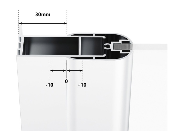 Ravak CSDL2 110, biela matná+transparent