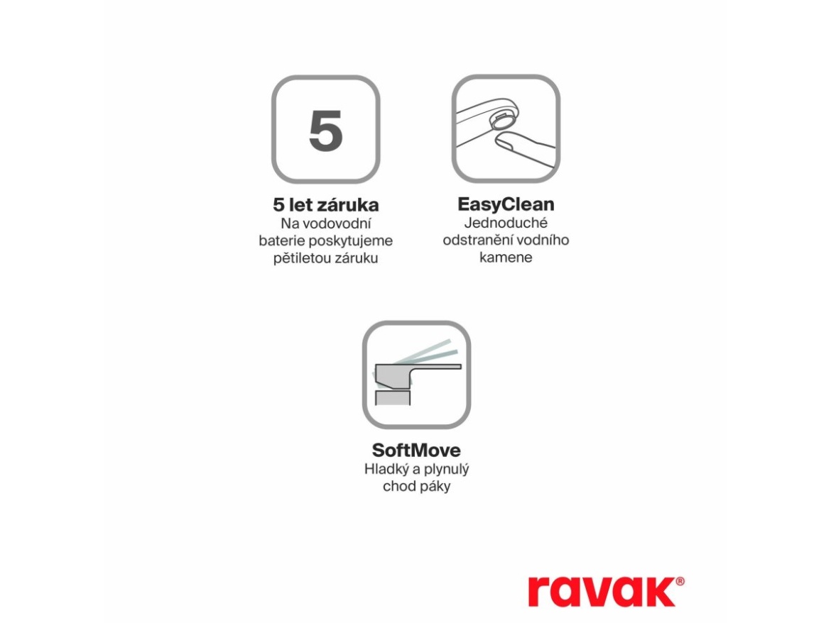Ravak CR II 056.00CR Bidetová stojánková baterie 135 mm bez výpusti, chrom